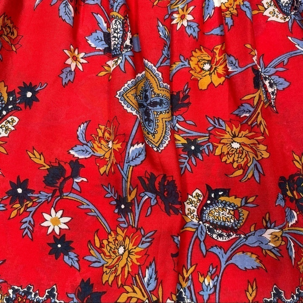 Lucky Brand Floral Printed Short Sleeve Blouse Size S - Picture 8 of 10